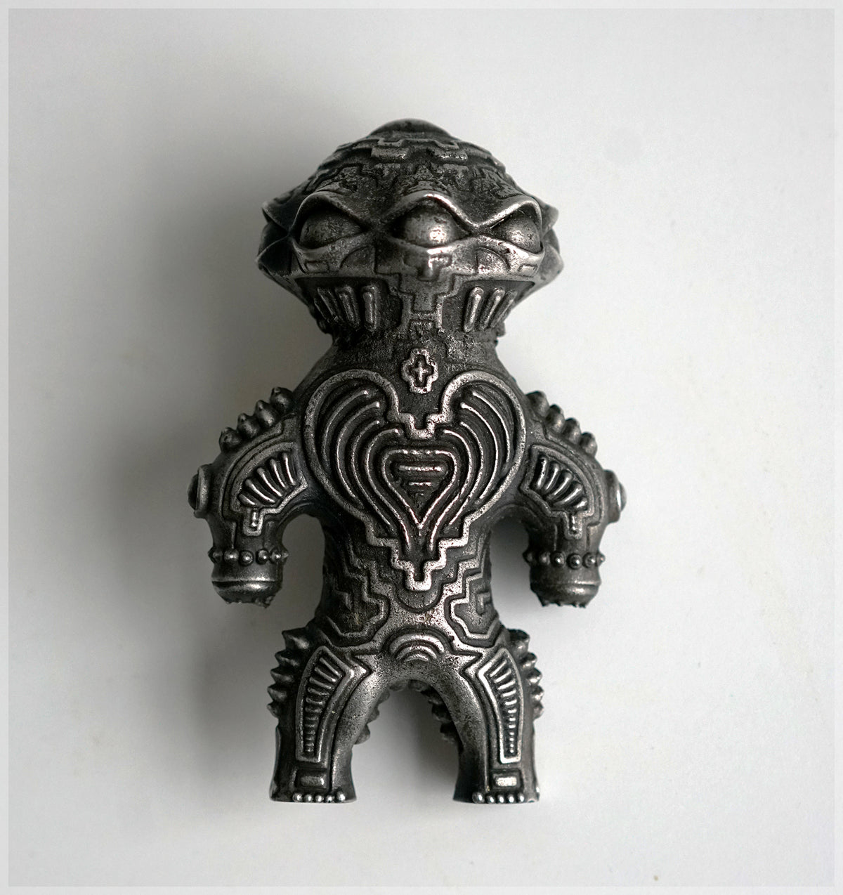 Alien Dogu Sculpture - Pewter Cast by Ben Ridgway