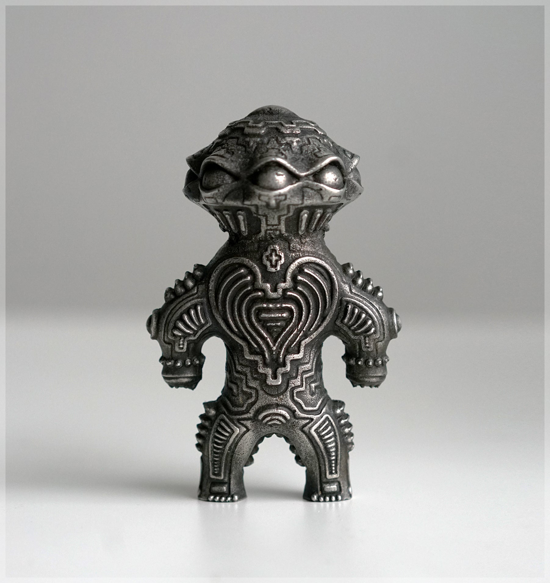 Alien Dogu Sculpture - Pewter Cast by Ben Ridgway