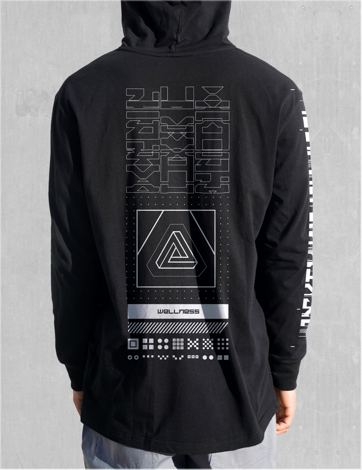 Data Screenprint Lightweight Pullover by Kimi Takemura