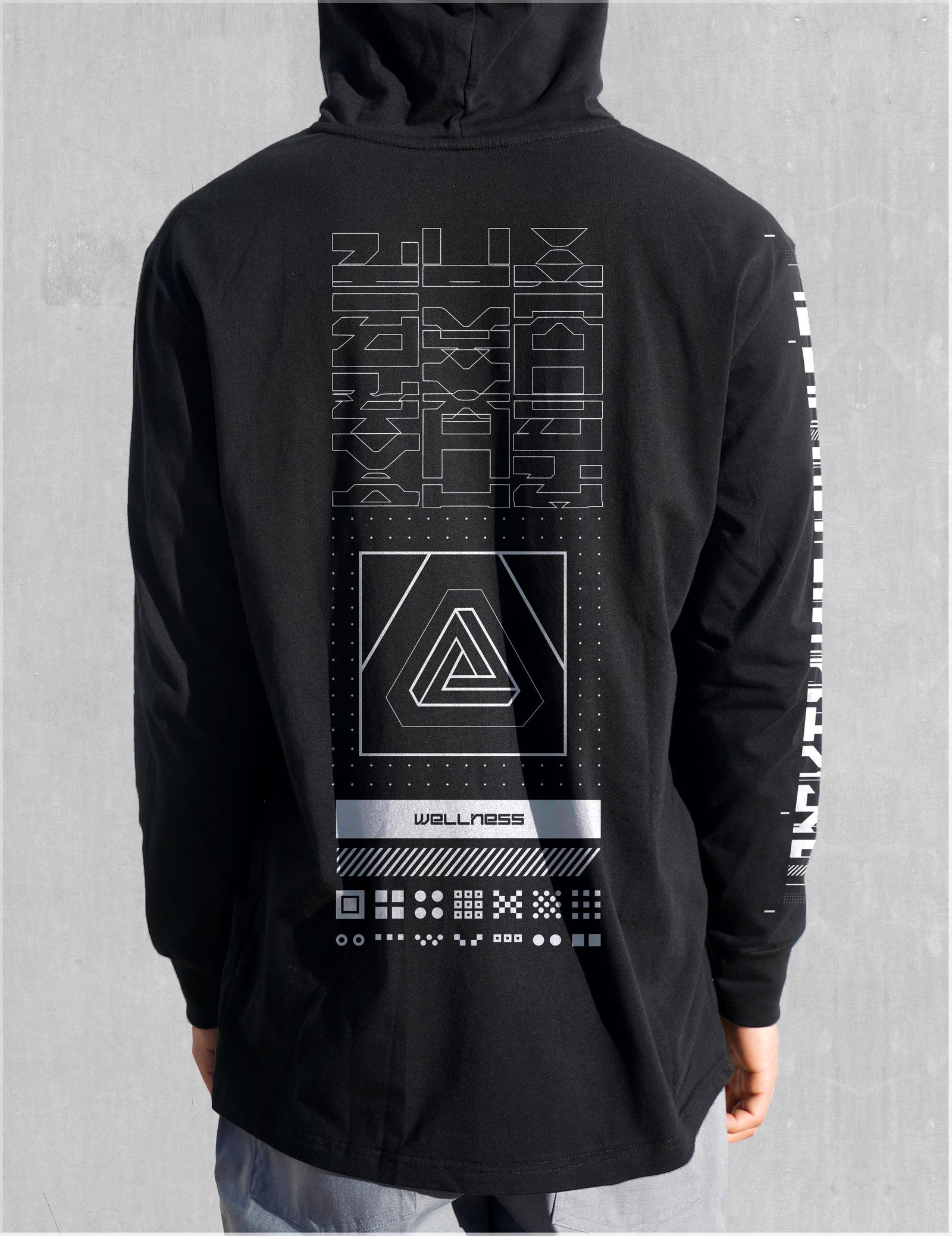 Data Screenprint Lightweight Pullover by Kimi Takemura