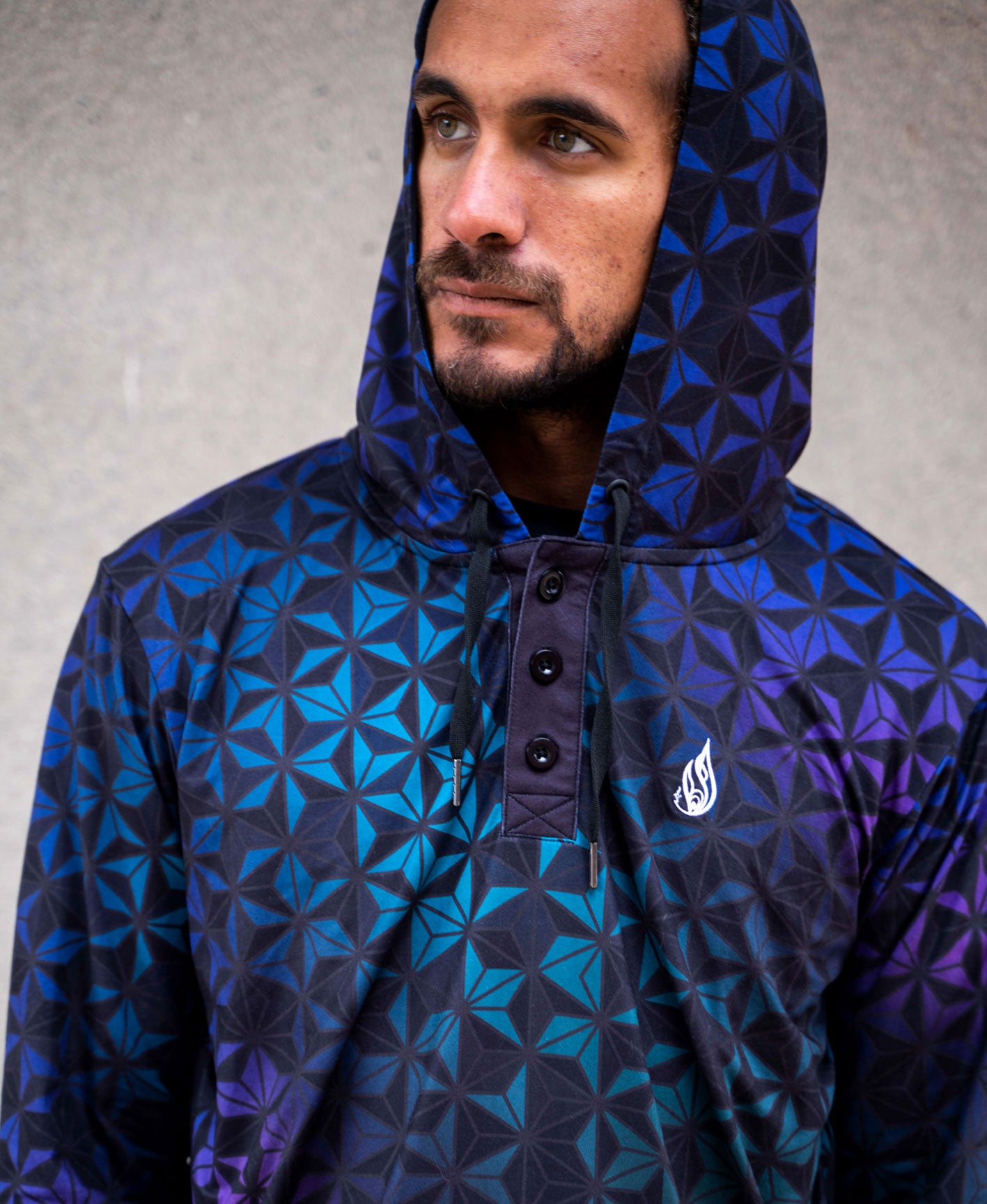 Cascade Lightweight Stretch Pullover Hoodie by Threyda