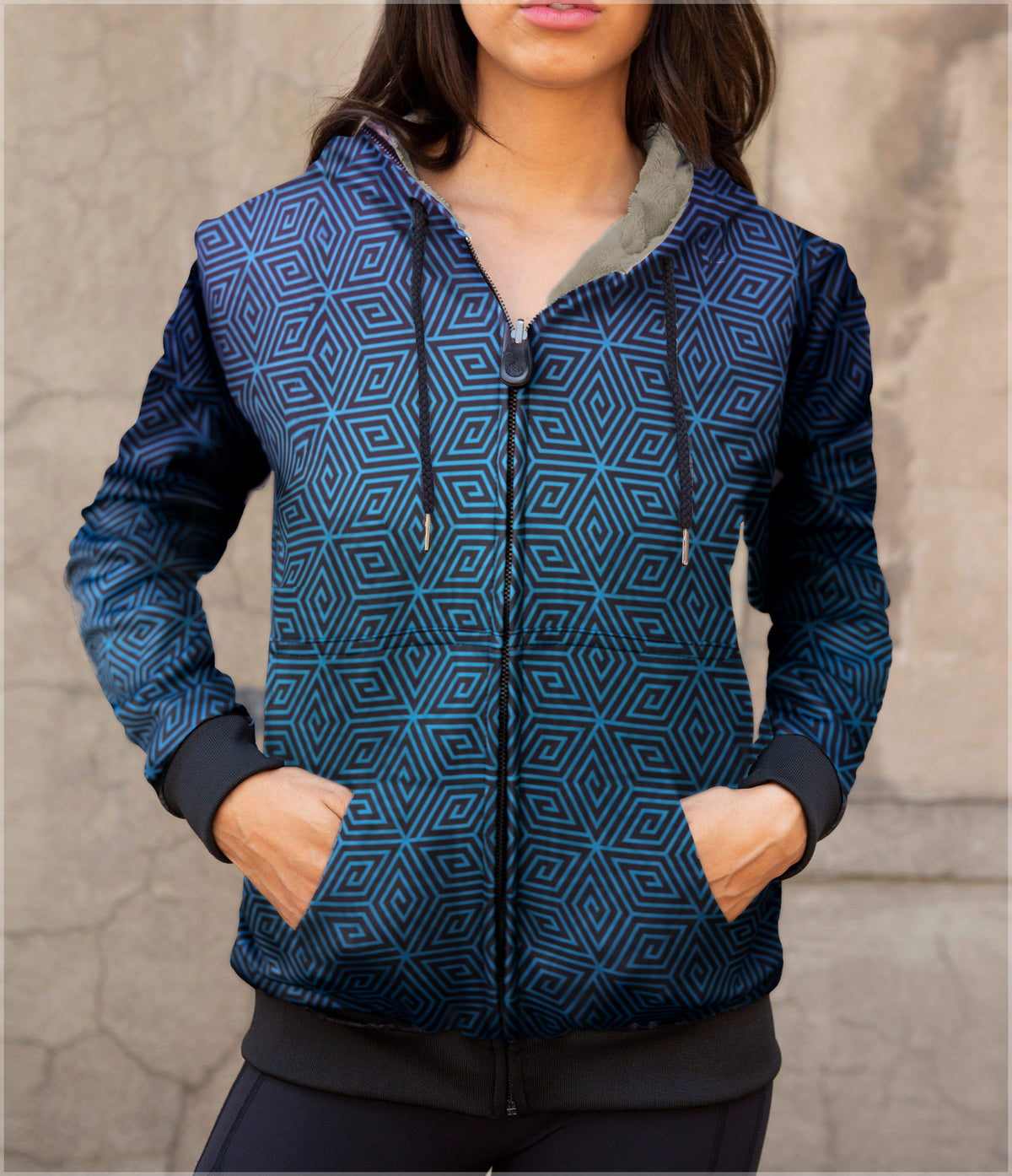 Purple Sky Women&#39;s Sherpa Hoodie by Threyda