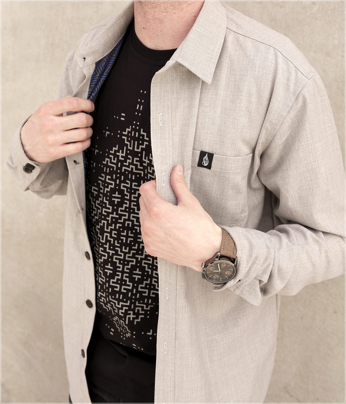 Purple Sky Button Down Shirt by Threyda