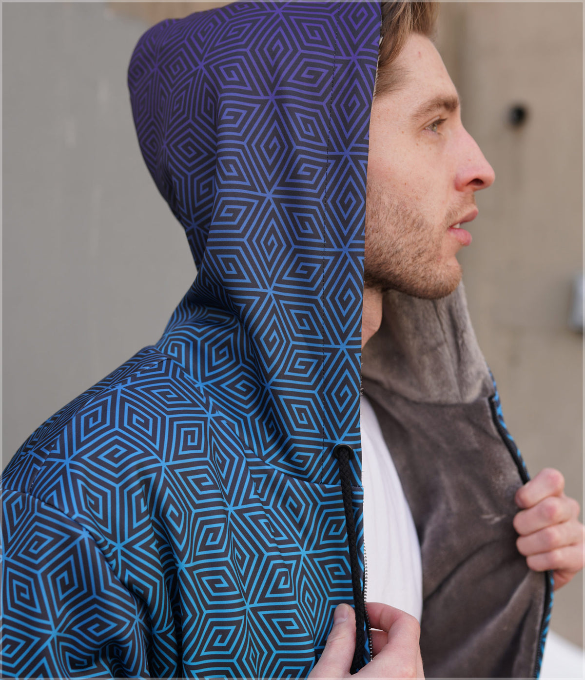 Purple Sky Sherpa Hoodie by Threyda - Backstock Available