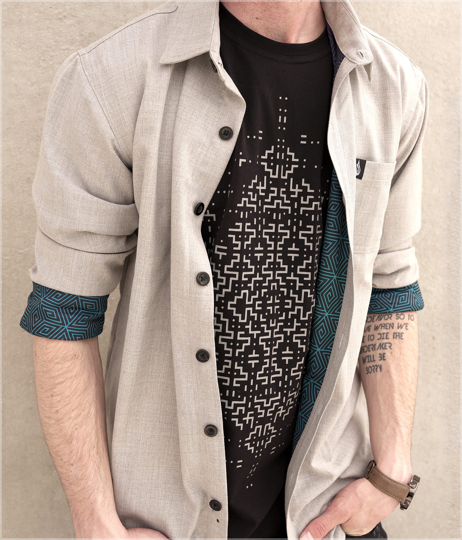 Purple Sky Button Down Shirt by Threyda