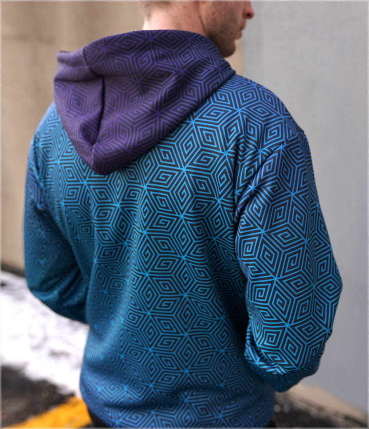 Purple Sky Sherpa Hoodie by Threyda - Backstock Available