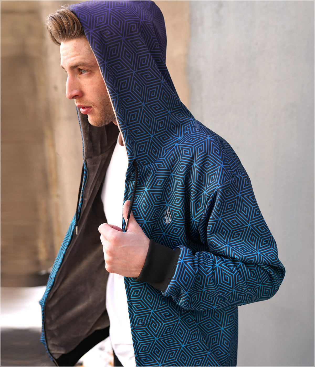 Purple Sky Sherpa Hoodie by Threyda - Backstock Available