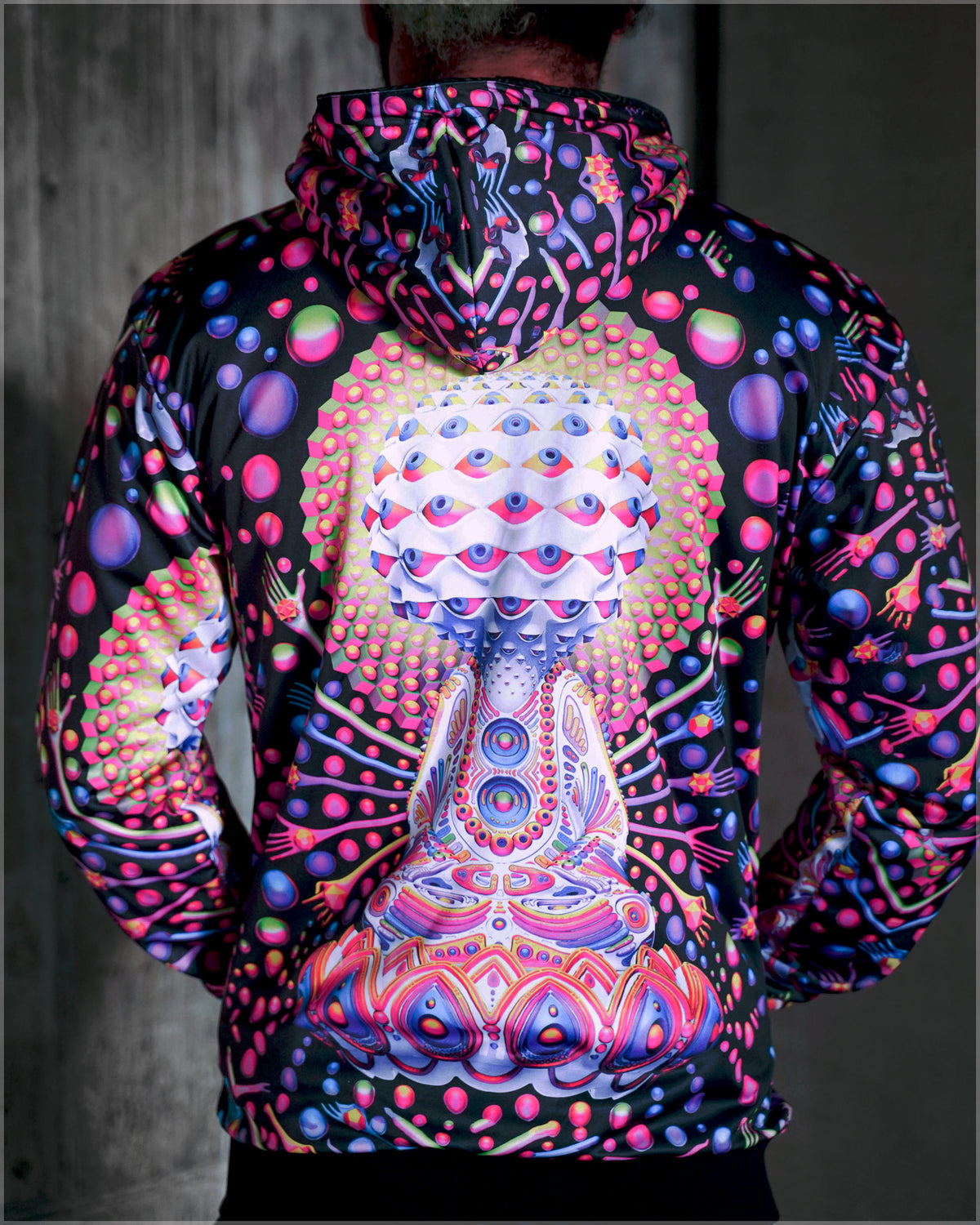 Rainbow Consciousness Midweight Reversible Hoodie by Ben Ridgway