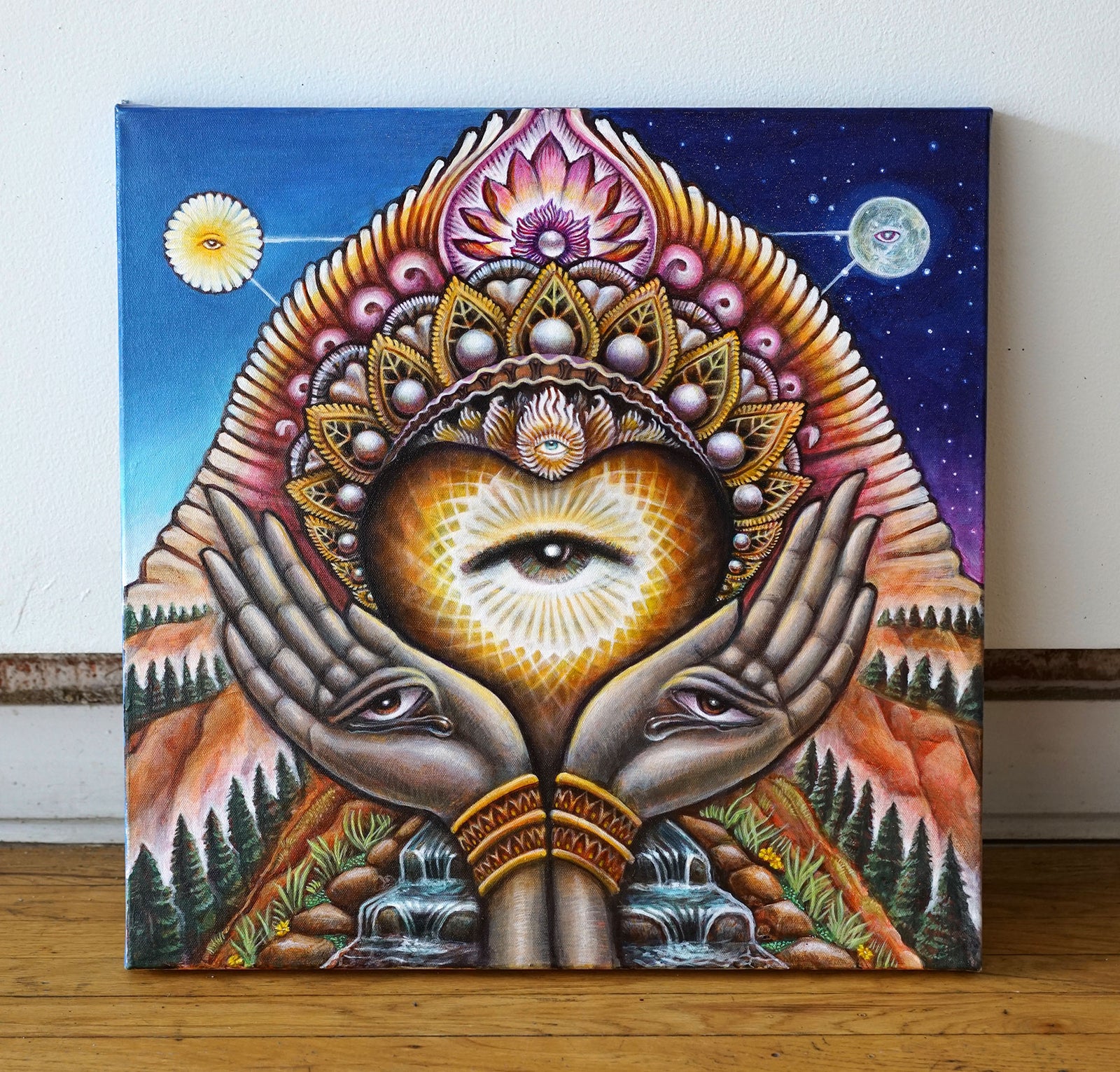 Healing Heart Original Painting by Randal Roberts - 48 Hour Auction