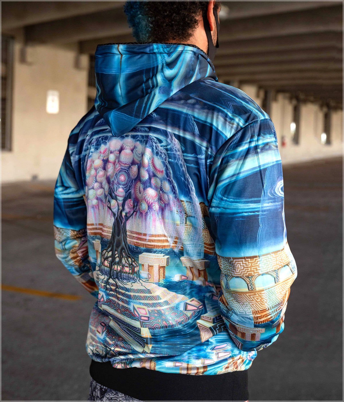Reversible hoodie top