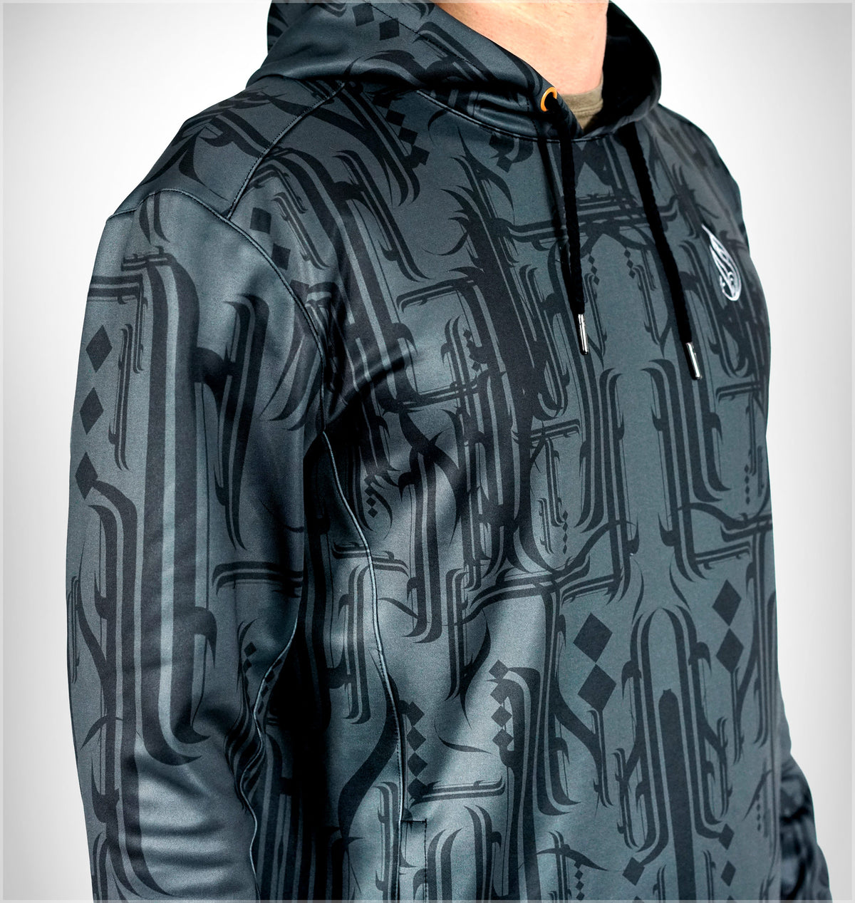 Script Midweight Pullover Hoodie by Justin Totemical