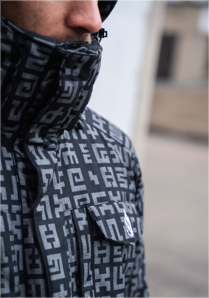Secret Writing Onyx Sherpa Jacket by Allyson Grey