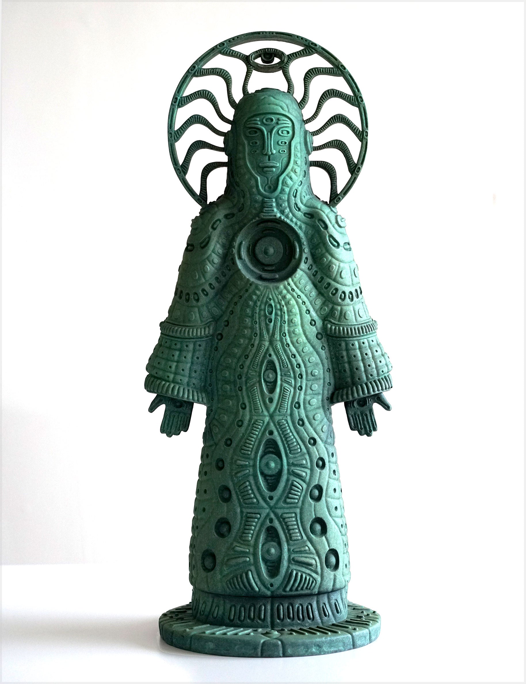 SHAMAN Bronze Sculpture by Ben Ridgway - Green Patina
