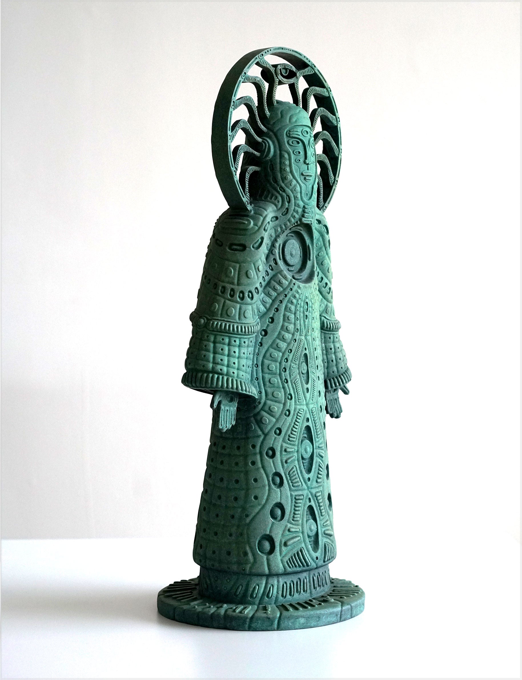 SHAMAN Bronze Sculpture by Ben Ridgway - Green Patina