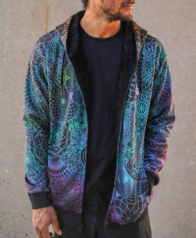 Bird of Paradise Sherpa Hoodie by Threyda