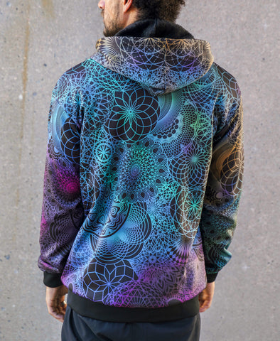 Bird of Paradise Sherpa Hoodie by Threyda - Threyda Art and Apparel