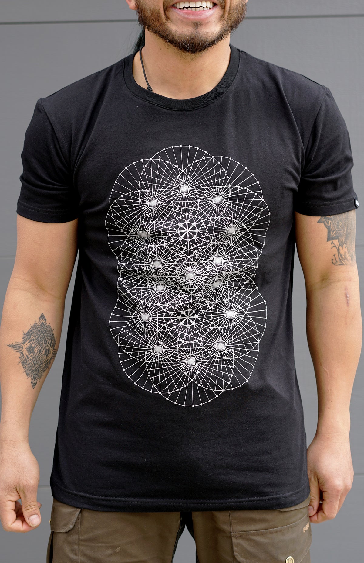 Ornamental Geo Screenprint Tee by Threyda