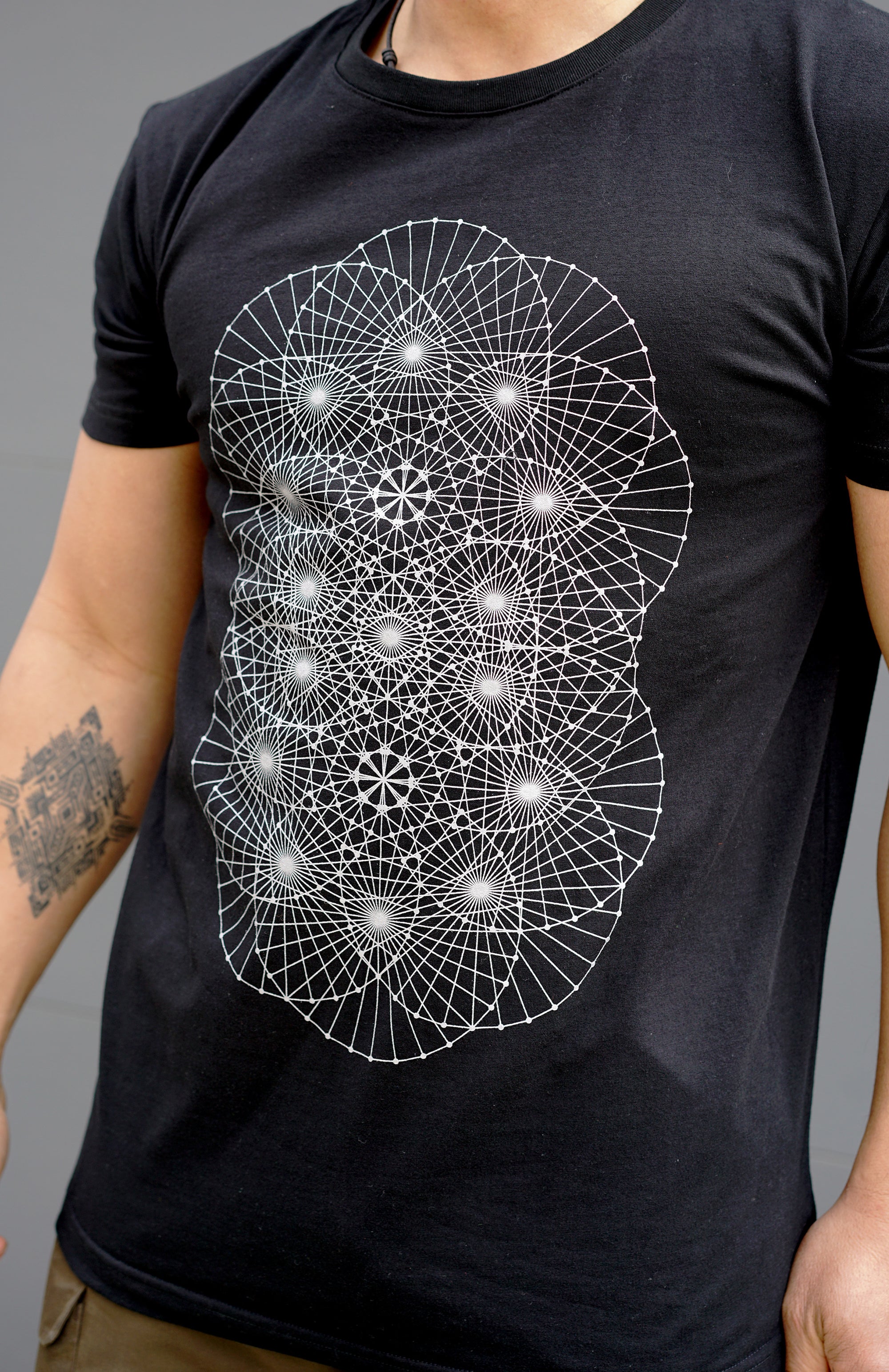 Ornamental Geo Screenprint Tee by Threyda