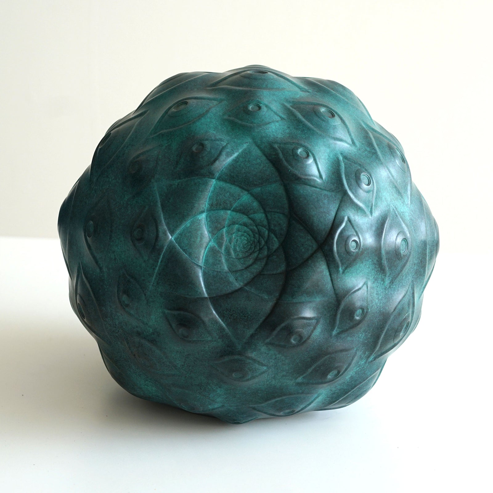 Guardian Eye Blue Patina Sculpture by Ben Ridgway - 72 HOUR AUCTION