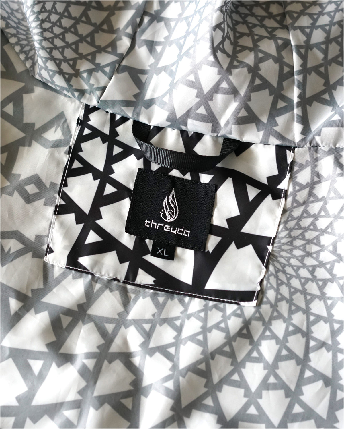 Data Loop Translucent Windbreaker Hoodie by Threyda