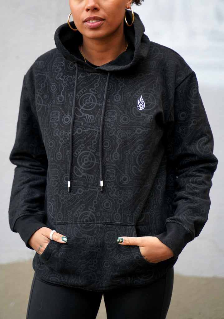 Syntax Pullover Screenprint Hoodie by Ben Ridgway