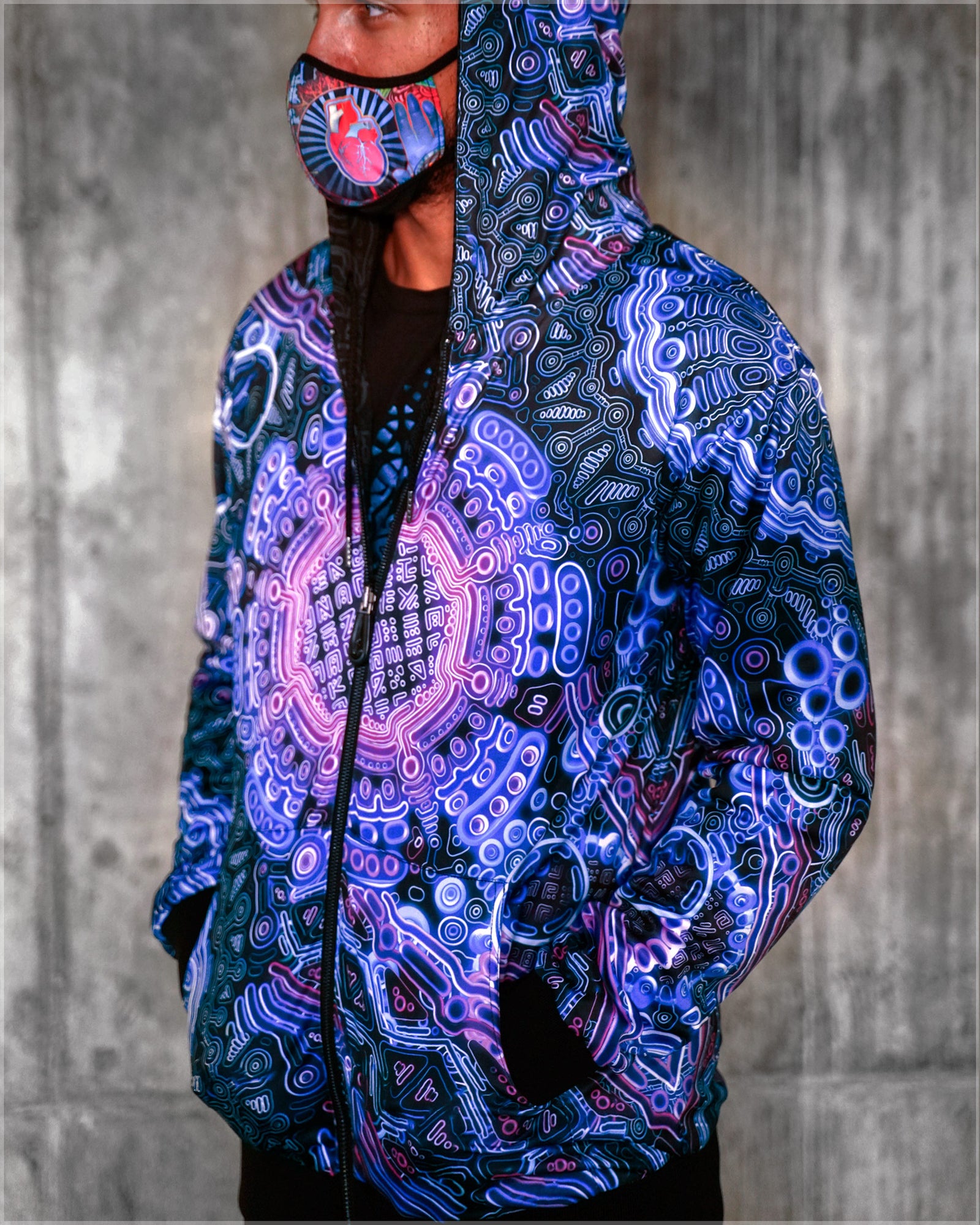 Syntax Midweight Reversible Hoodie by Ben Ridgway