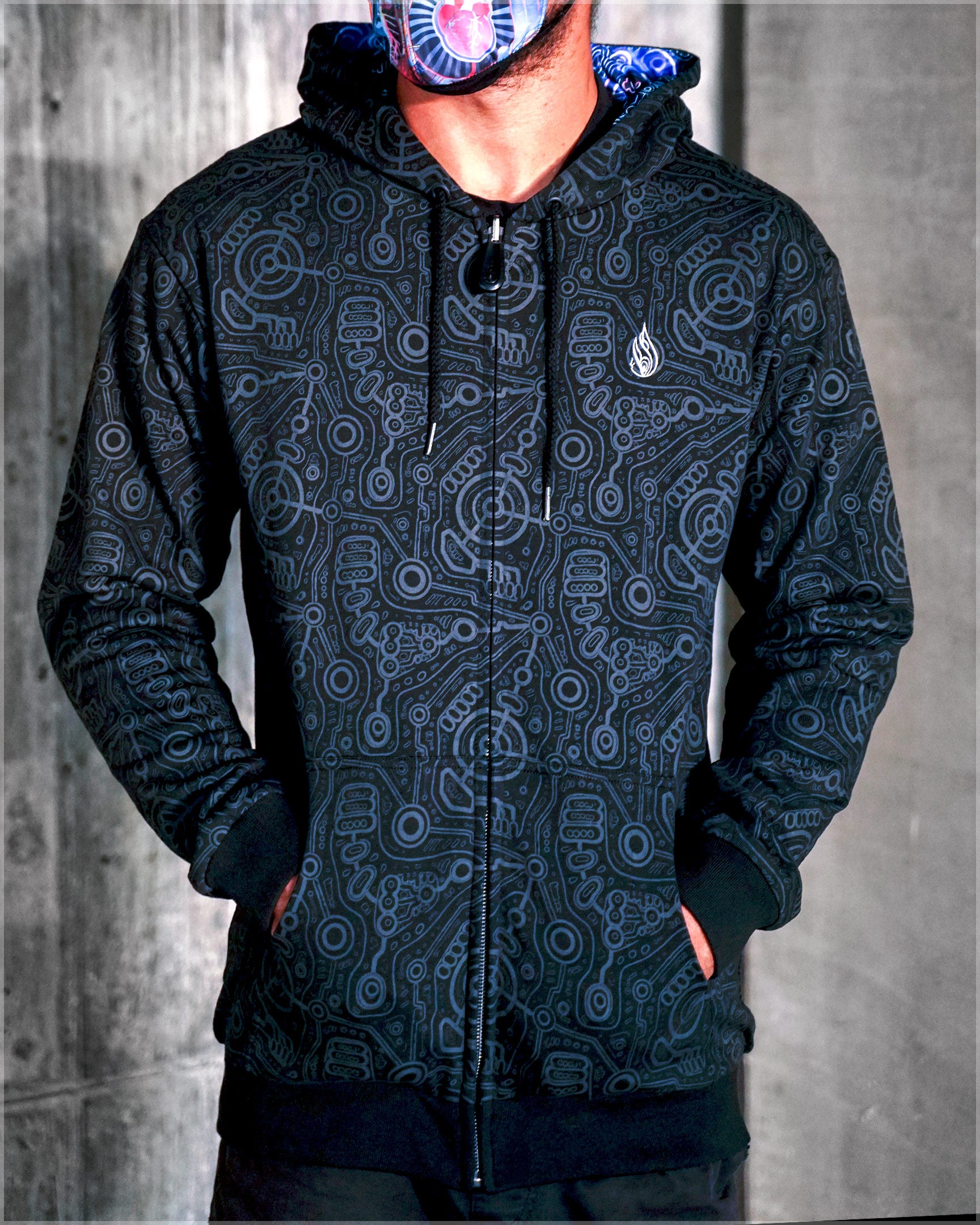 Syntax Midweight Reversible Hoodie by Ben Ridgway