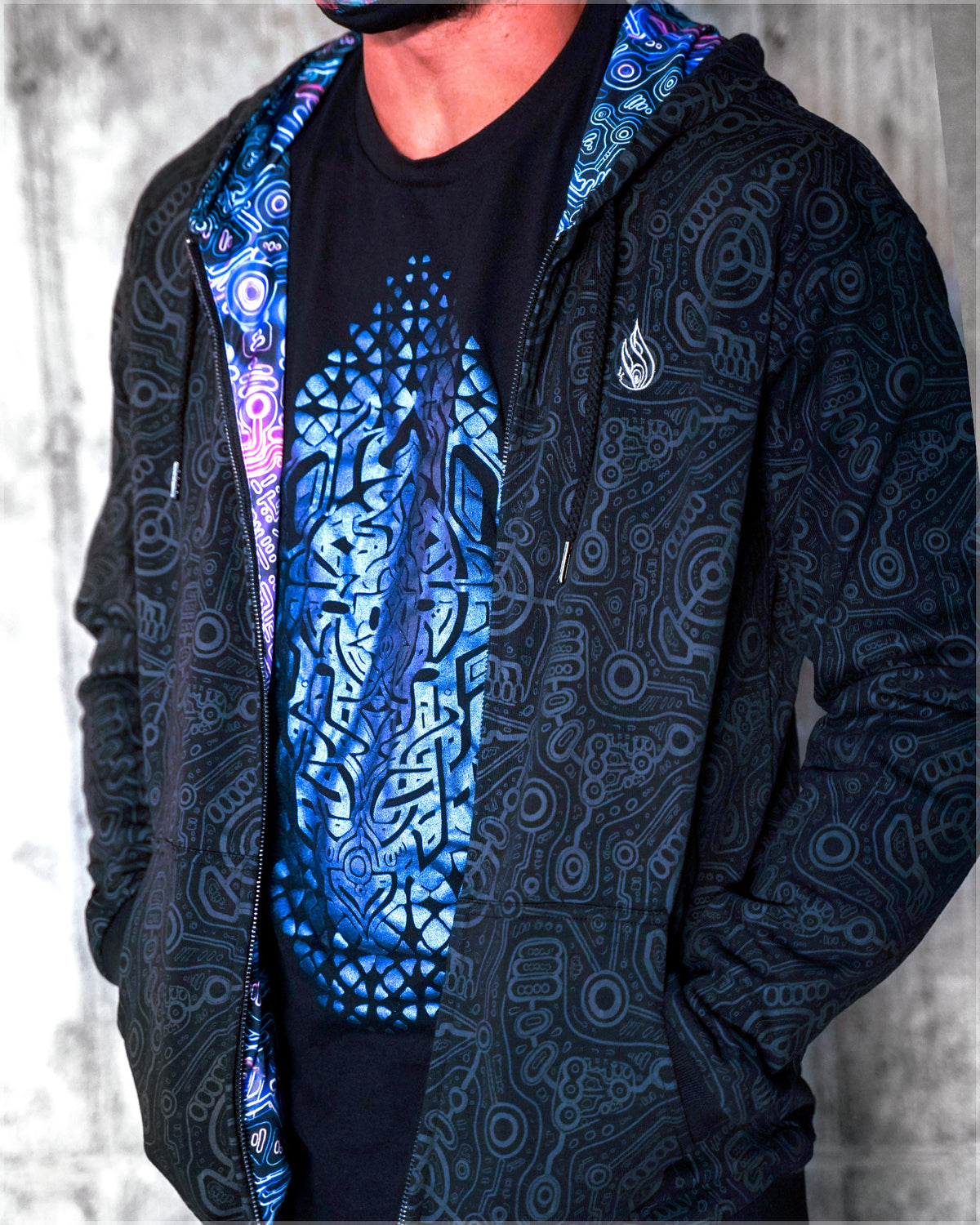 Syntax Midweight Reversible Hoodie by Ben Ridgway