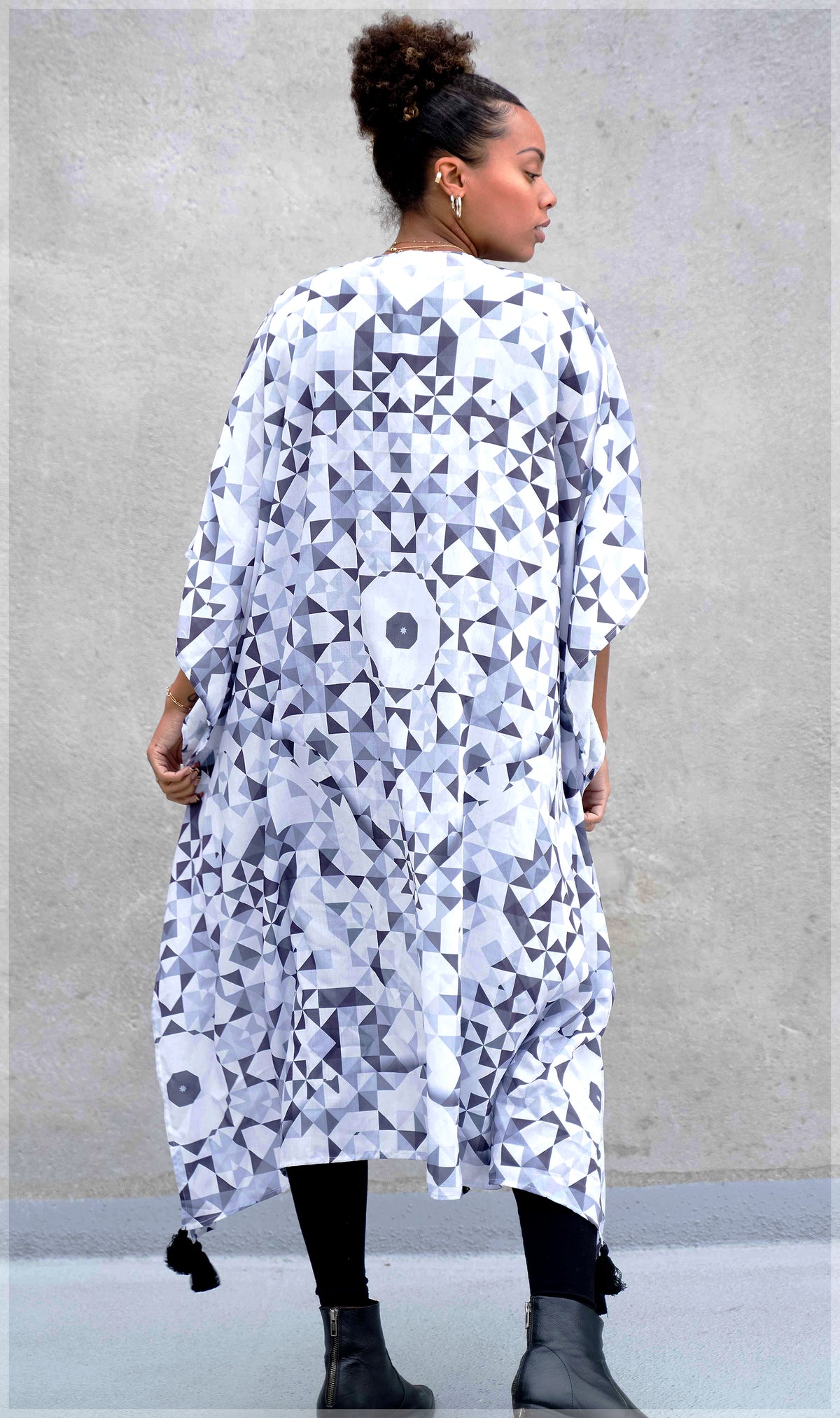 Geo Esoteric Long Kimono by Threyda