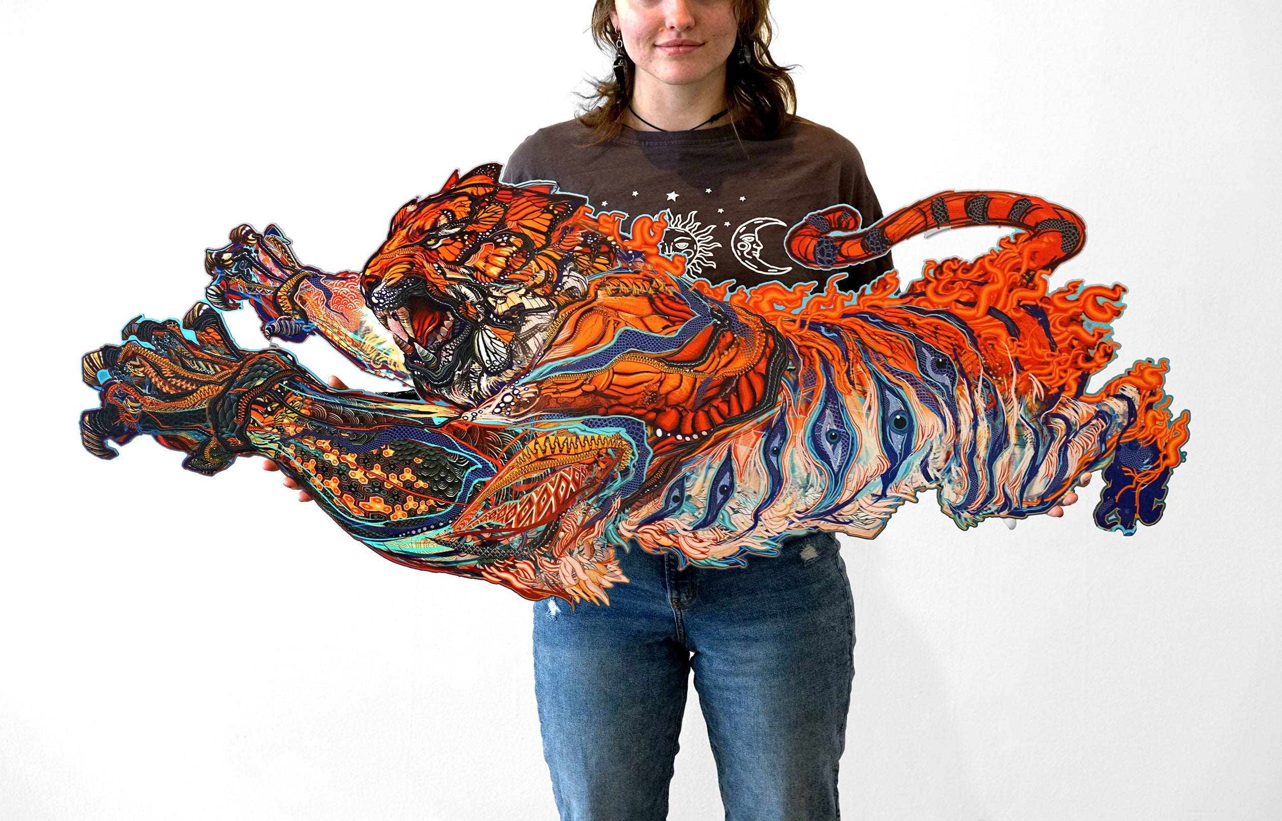 Swallowtail Tiger Aluminum Diecut Print by Android Jones - Threyda