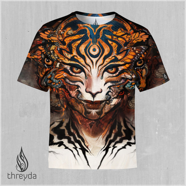 Tigris Sublimation Tee by Android Jones - Threyda Art and Apparel