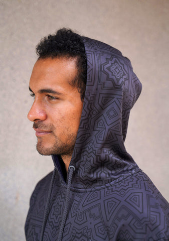 Graphite Pullover Hoodie by Justin Totemical