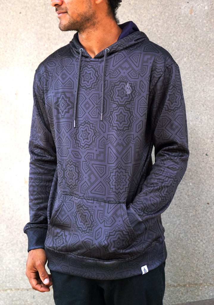 Graphite Pullover Hoodie by Justin Totemical