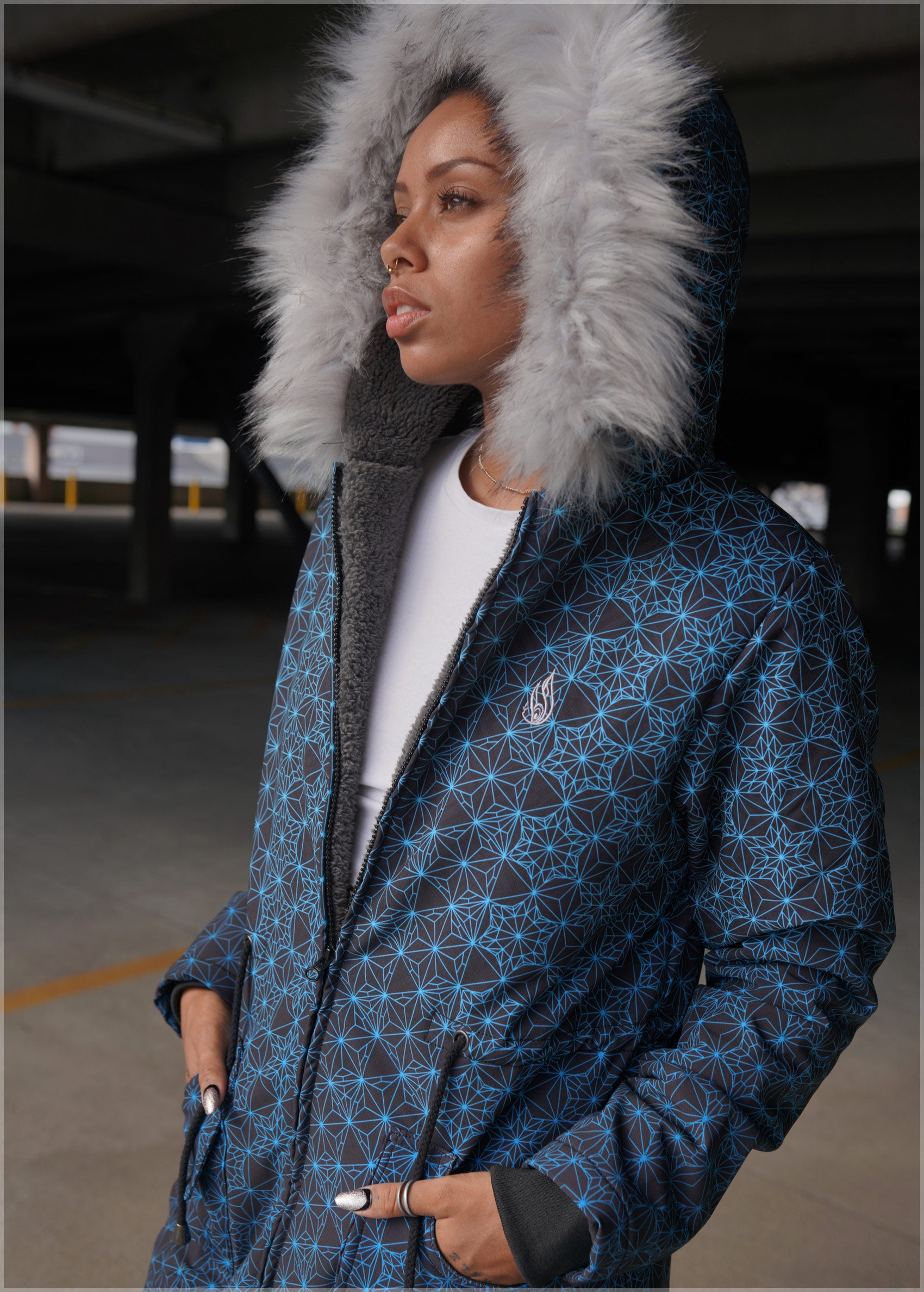 Starseed Sherpa Jacket by Kimi Takemura - Threyda Art and Apparel