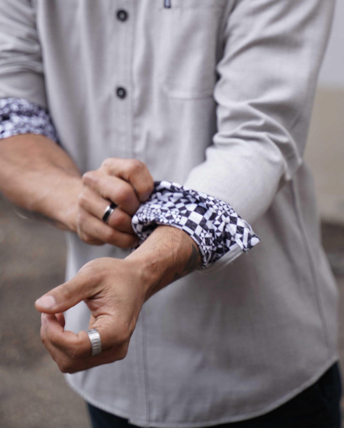 Equilateral Button Down Shirt by Threyda