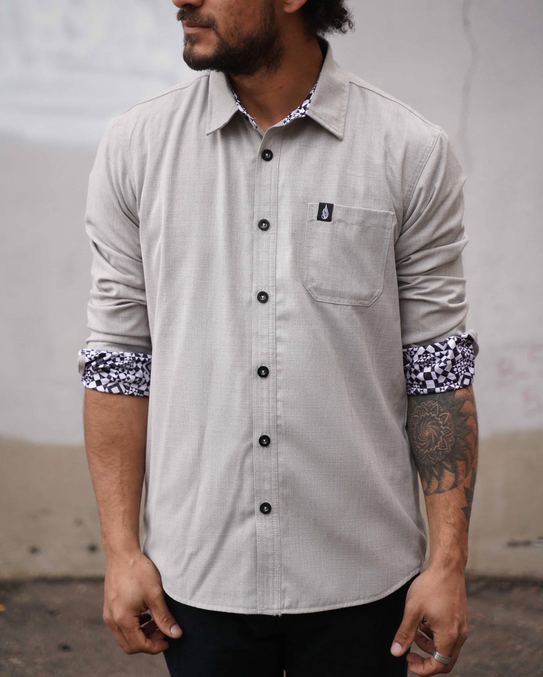 Equilateral Button Down Shirt by Threyda
