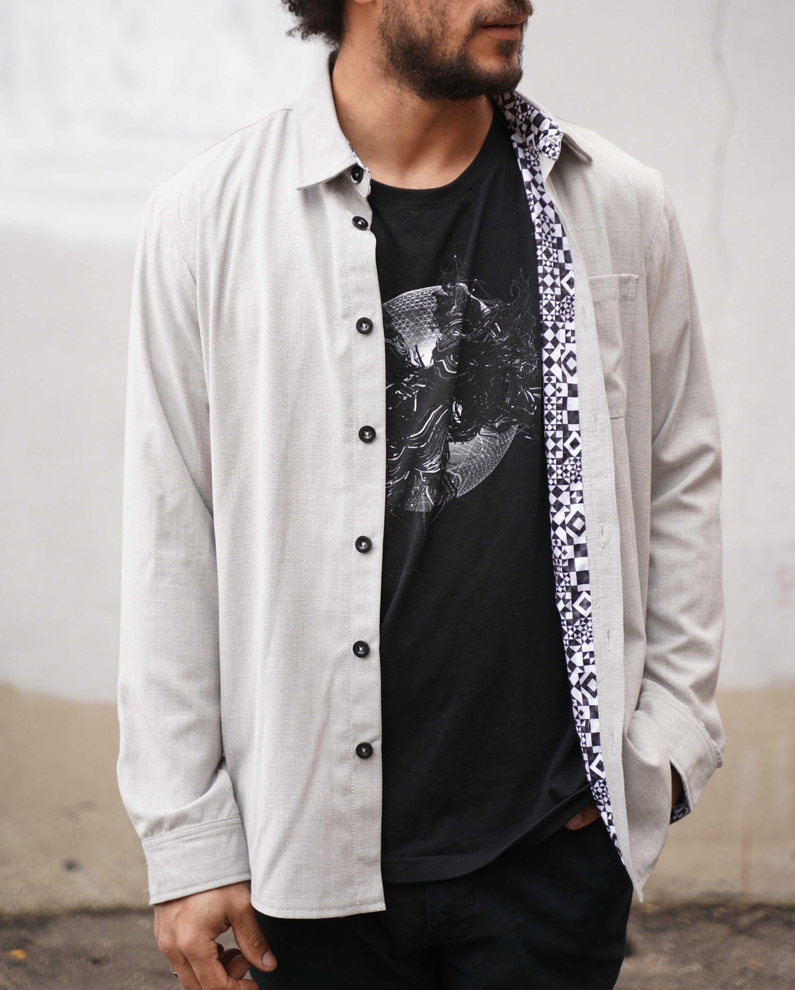 Equilateral Button Down Shirt by Threyda