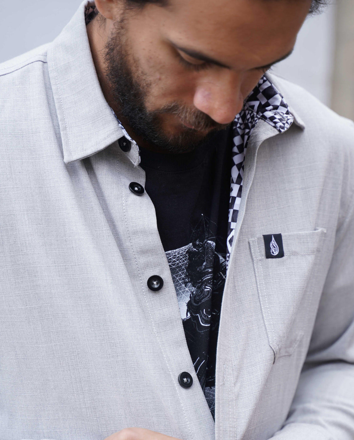 Equilateral Button Down Shirt by Threyda