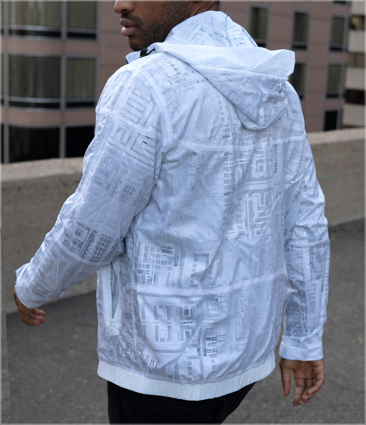 Fragmentation Transparent Windbreaker by Frame of Mind