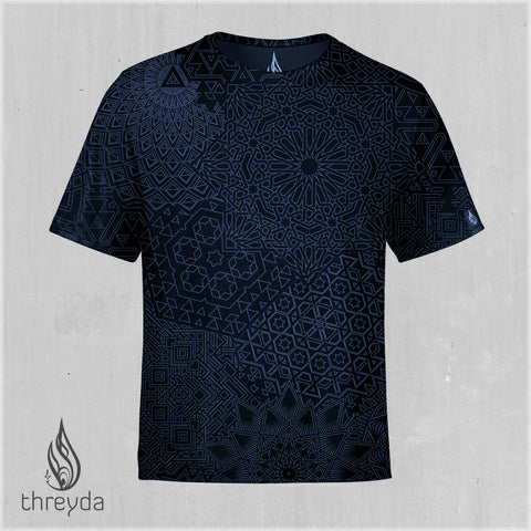 Blue Thantra All-Over Screenprint Tee by Threyda