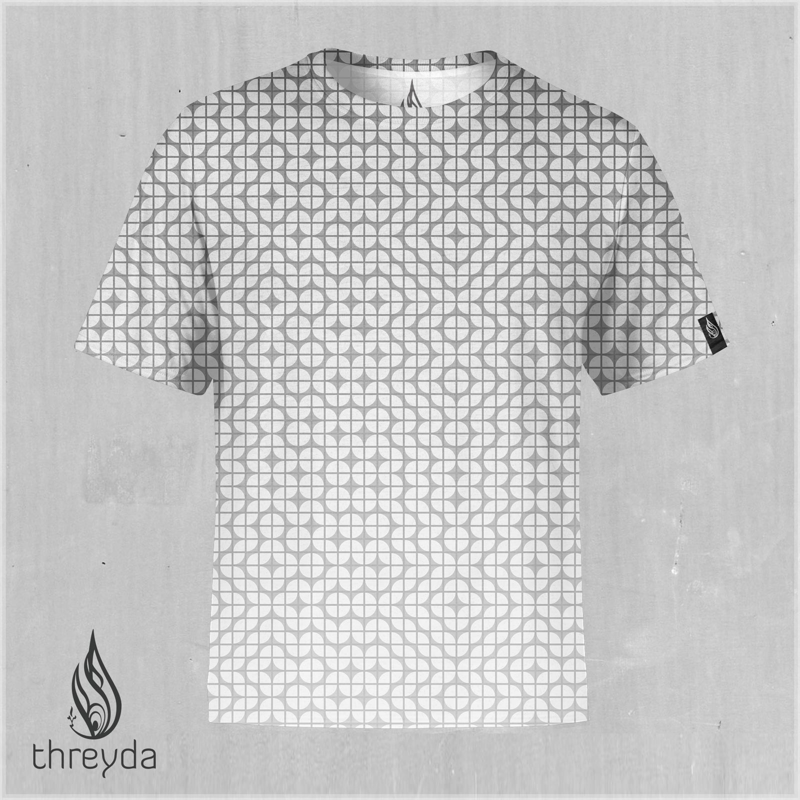 White Optical Sublimation Tee by Threyda