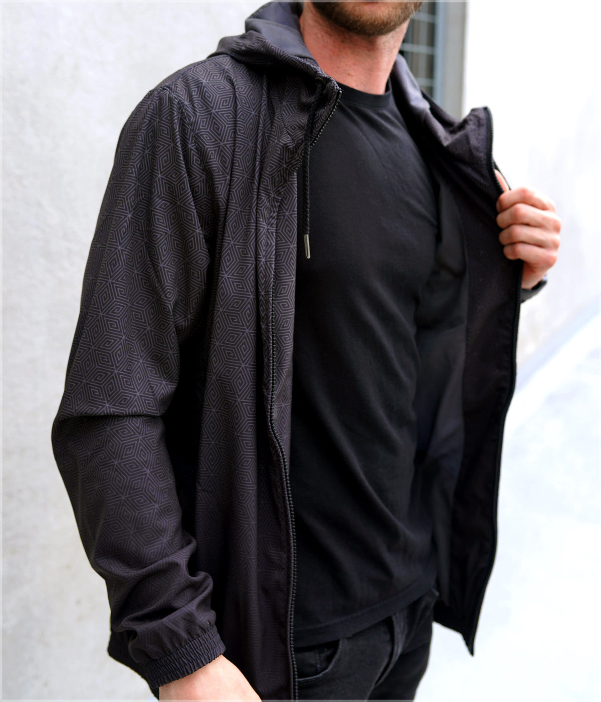 Black Box Windbreaker by Threyda