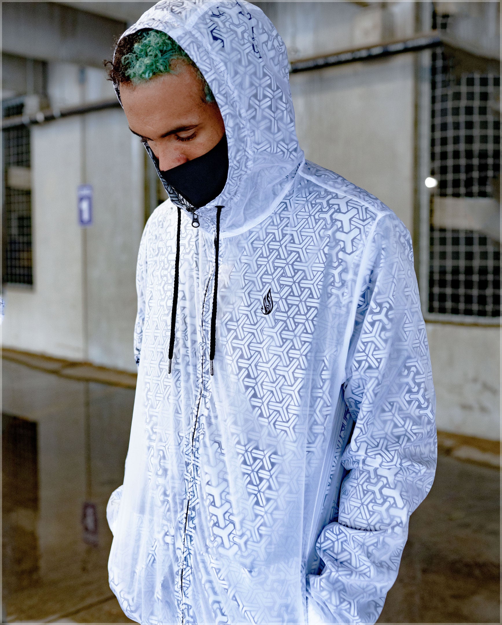 Translucent windbreaker cheap